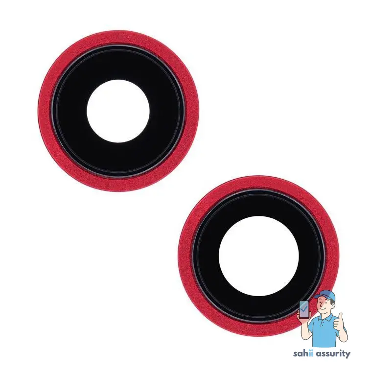 Camera Lens Glass with Frame for Apple iPhone 13 Red